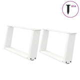 vidaXL Coffee table legs 2 pcs U-shaped 30x(30-31) cm steel black