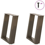 vidaXL Coffee table legs 2 pcs U-shaped 30x(30-31) cm steel black