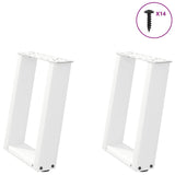 vidaXL Coffee table legs 2 pcs U-shaped 30x(30-31) cm steel black