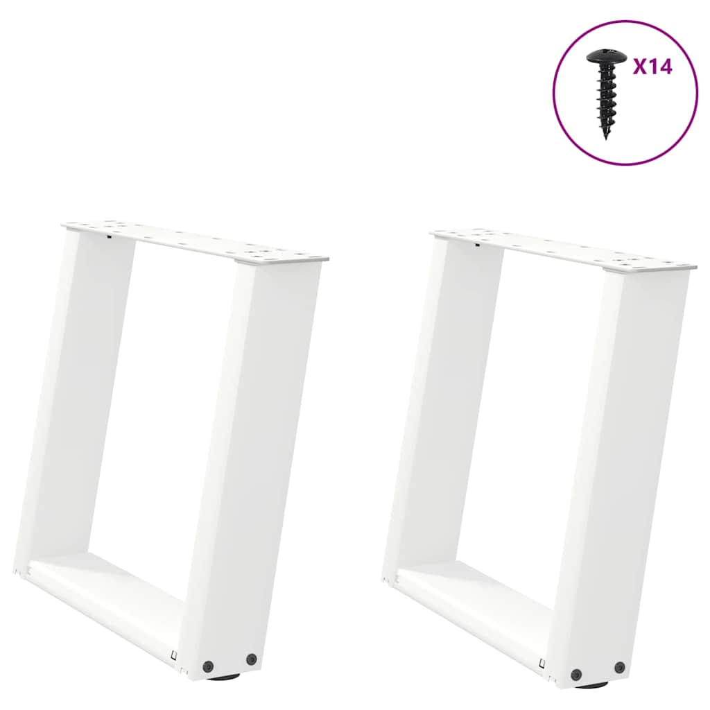 vidaXL Coffee table legs 2 pcs U-shaped 30x(30-31) cm steel black
