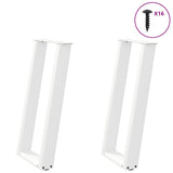 vidaXL Coffee table legs 2 pcs U-shaped 30x(30-31) cm steel black