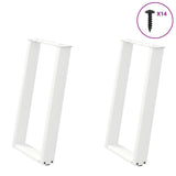 vidaXL Coffee table legs 2 pcs U-shaped 30x(30-31) cm steel black