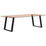 vidaXL Coffee table legs 2 pcs U-shaped 30x(30-31) cm steel black