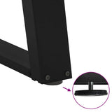 vidaXL Coffee table legs 2 pcs U-shaped 30x(30-31) cm steel black