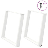vidaXL Coffee table legs 2 pcs U-shaped 30x(30-31) cm steel black