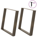 vidaXL Coffee table legs 2 pcs U-shaped 30x(30-31) cm steel black