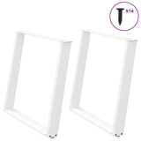 vidaXL Coffee table legs 2 pcs U-shaped 30x(30-31) cm steel black