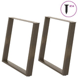 vidaXL Coffee table legs 2 pcs U-shaped 30x(30-31) cm steel black