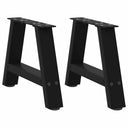 vidaXL Salontafelpoten 2 st A-vormig 30x(30-31) cm staal zwart