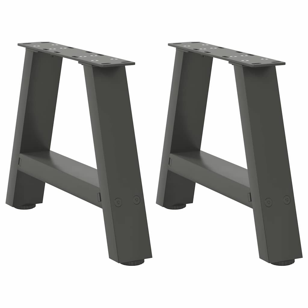 vidaXL Salontafelpoten 2 st A-vormig 30x(30-31) cm staal zwart