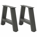 vidaXL Salontafelpoten 2 st A-vormig 30x(30-31) cm staal zwart