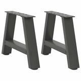 vidaXL Salontafelpoten 2 st A-vormig 30x(30-31) cm staal zwart