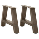 vidaXL Salontafelpoten 2 st A-vormig 30x(30-31) cm staal zwart