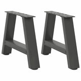 vidaXL Salontafelpoten 2 st A-vormig 30x(30-31) cm staal zwart