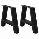 vidaXL Salontafelpoten 2 st A-vormig 30x(30-31) cm staal zwart