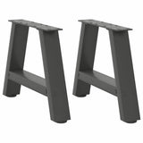 vidaXL Salontafelpoten 2 st A-vormig 30x(30-31) cm staal zwart