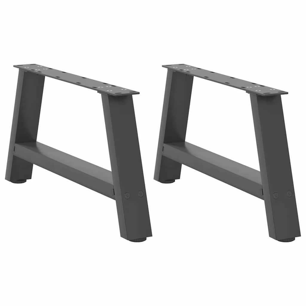 vidaXL Salontafelpoten 2 st A-vormig 30x(30-31) cm staal zwart