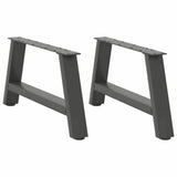 vidaXL Salontafelpoten 2 st A-vormig 30x(30-31) cm staal zwart