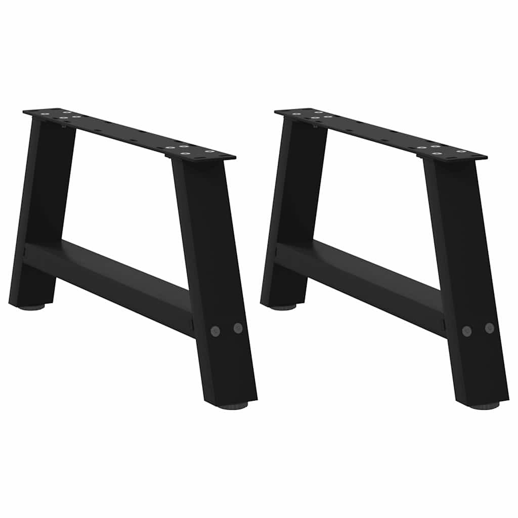 vidaXL Salontafelpoten 2 st A-vormig 30x(30-31) cm staal zwart