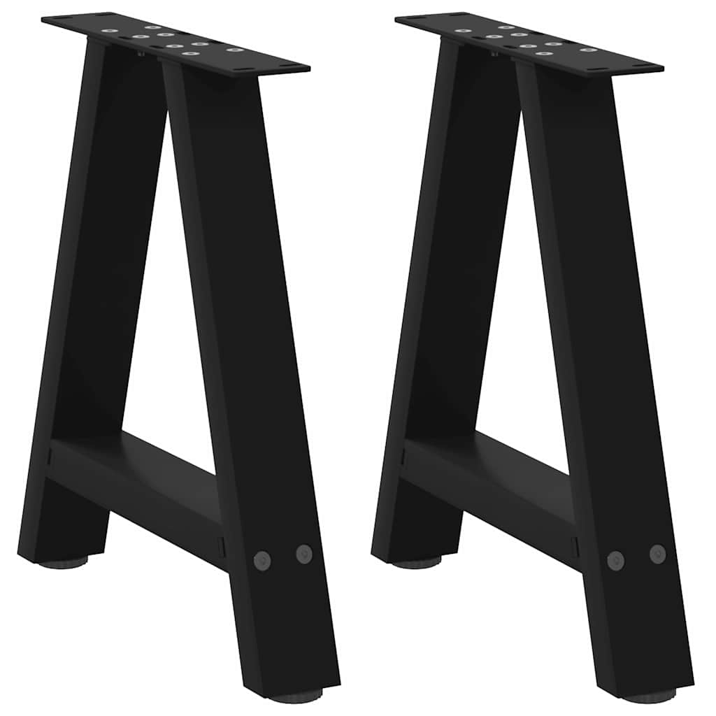 vidaXL Salontafelpoten 2 st A-vormig 30x(30-31) cm staal zwart