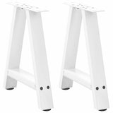 vidaXL Salontafelpoten 2 st A-vormig 30x(30-31) cm staal zwart
