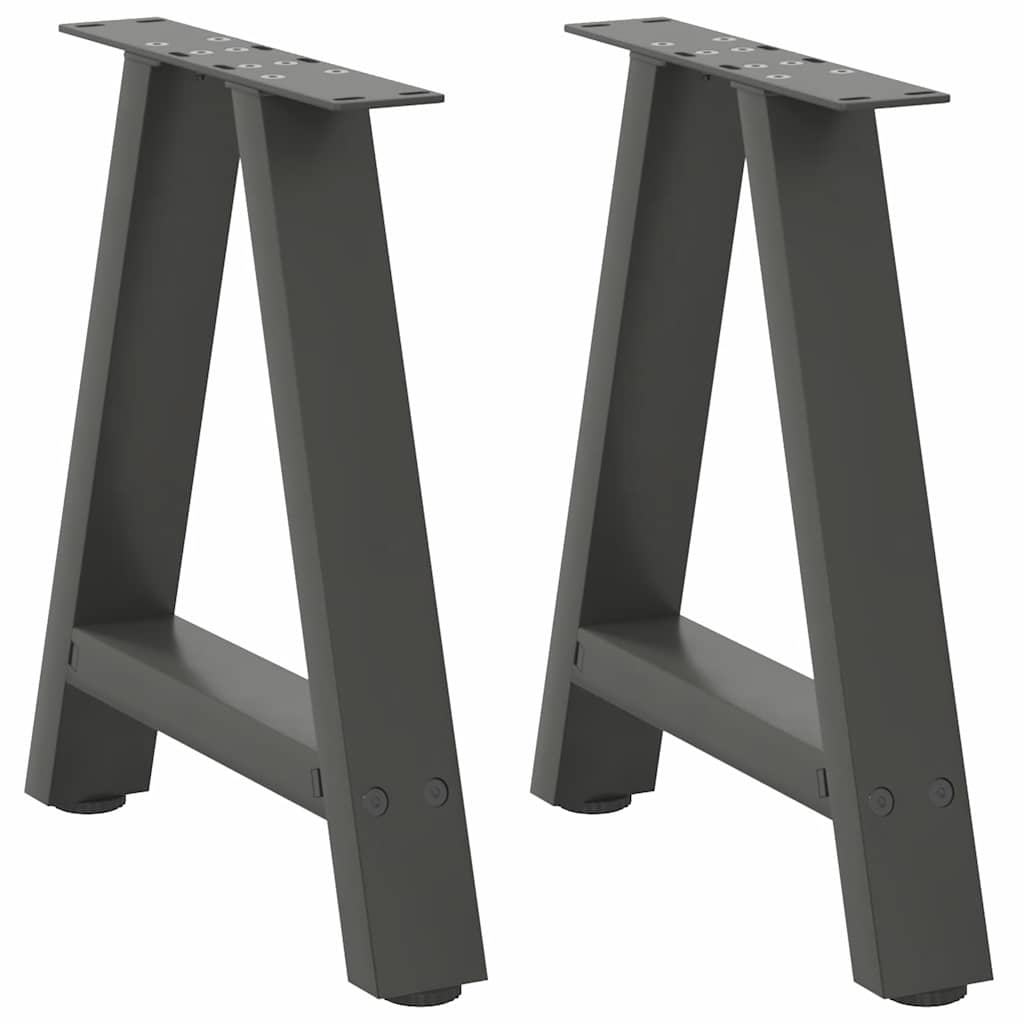 vidaXL Salontafelpoten 2 st A-vormig 30x(30-31) cm staal zwart