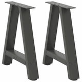 vidaXL Salontafelpoten 2 st A-vormig 30x(30-31) cm staal zwart