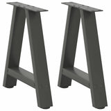 vidaXL Salontafelpoten 2 st A-vormig 30x(30-31) cm staal zwart