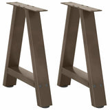 vidaXL Salontafelpoten 2 st A-vormig 30x(30-31) cm staal zwart