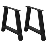vidaXL Salontafelpoten 2 st A-vormig 30x(30-31) cm staal zwart