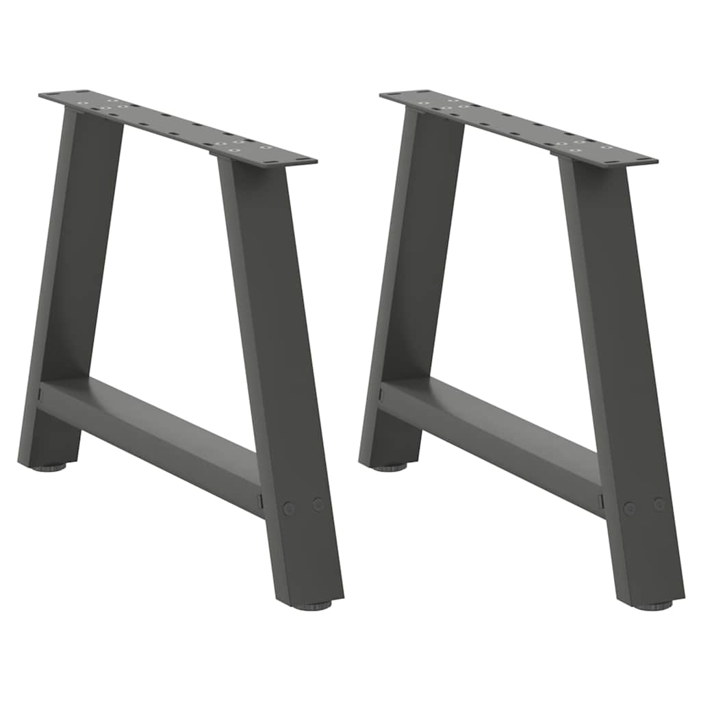 vidaXL Salontafelpoten 2 st A-vormig 30x(30-31) cm staal zwart