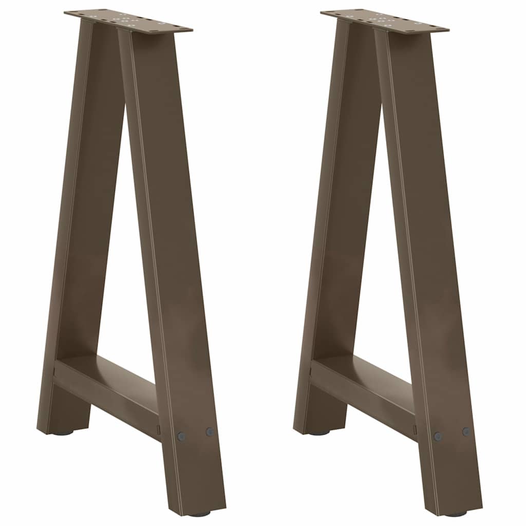 vidaXL Salontafelpoten 2 st A-vormig 30x(30-31) cm staal zwart