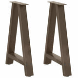 vidaXL Salontafelpoten 2 st A-vormig 30x(30-31) cm staal zwart