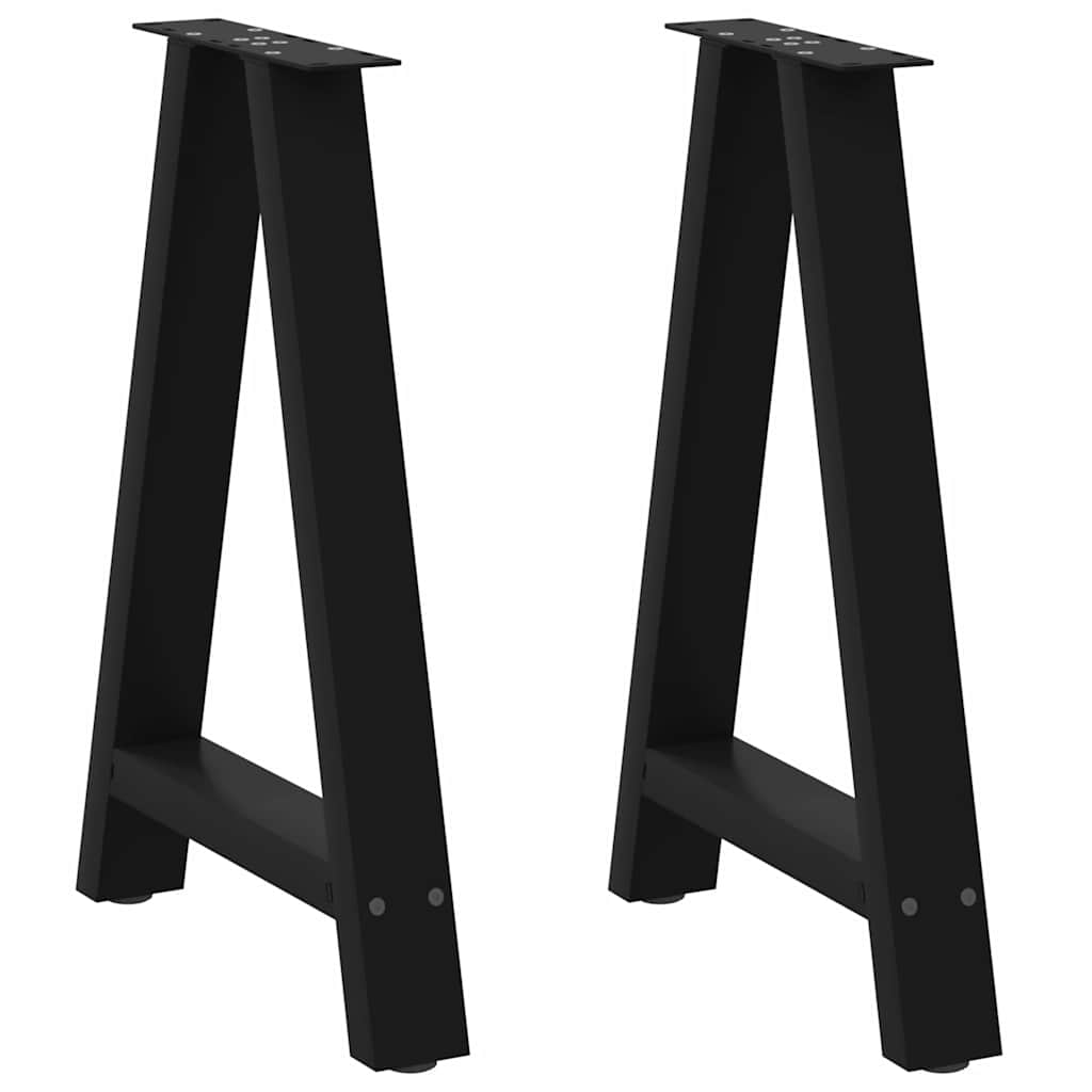 vidaXL Salontafelpoten 2 st A-vormig 30x(30-31) cm staal zwart