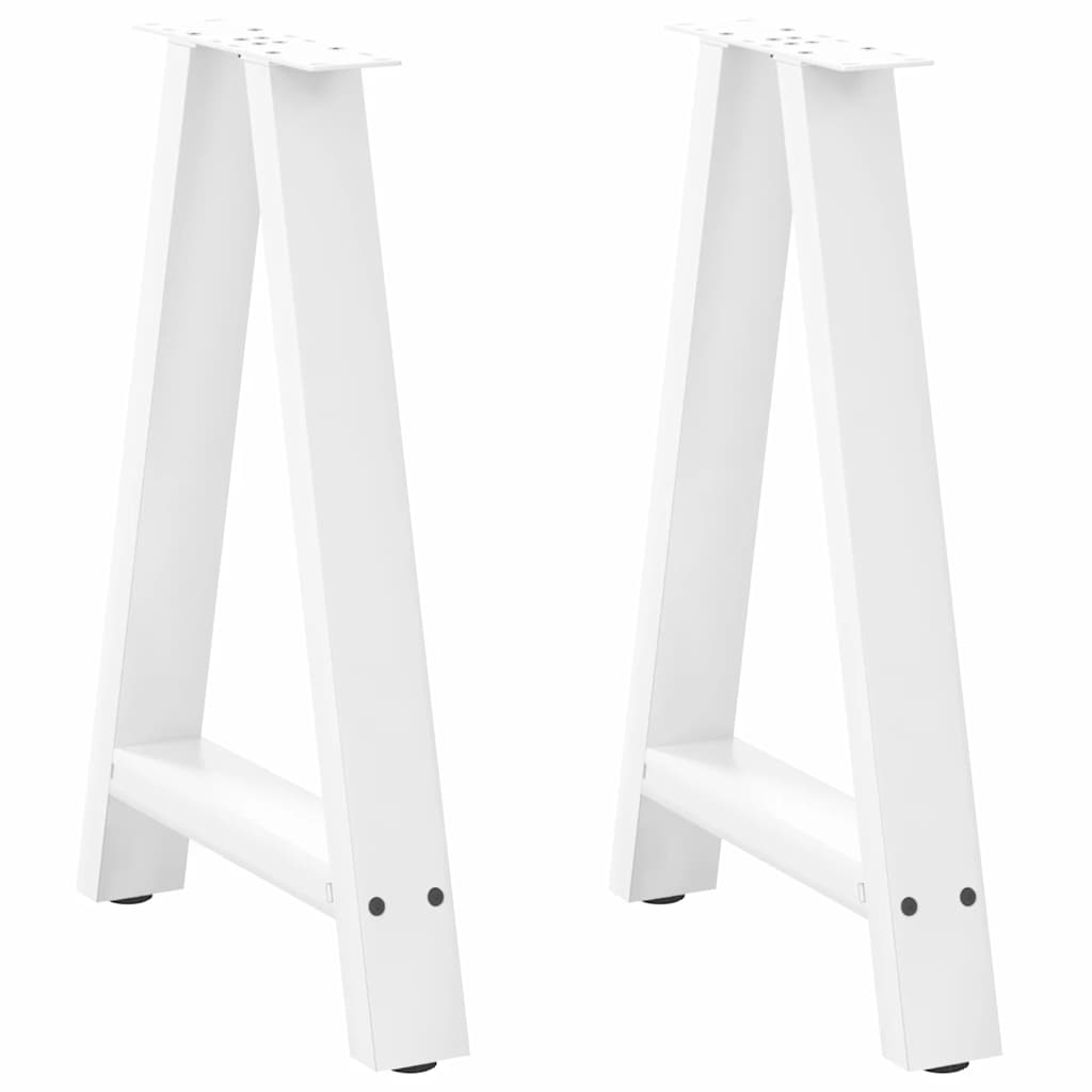 vidaXL Salontafelpoten 2 st A-vormig 30x(30-31) cm staal zwart