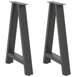 vidaXL Salontafelpoten 2 st A-vormig 30x(30-31) cm staal zwart