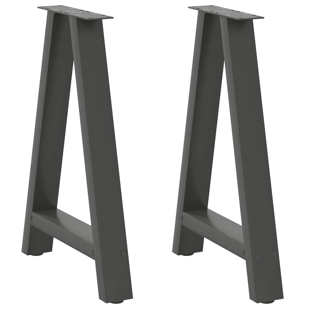 vidaXL Salontafelpoten 2 st A-vormig 30x(30-31) cm staal zwart