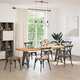 vidaXL Salontafelpoten 2 st A-vormig 30x(30-31) cm staal zwart