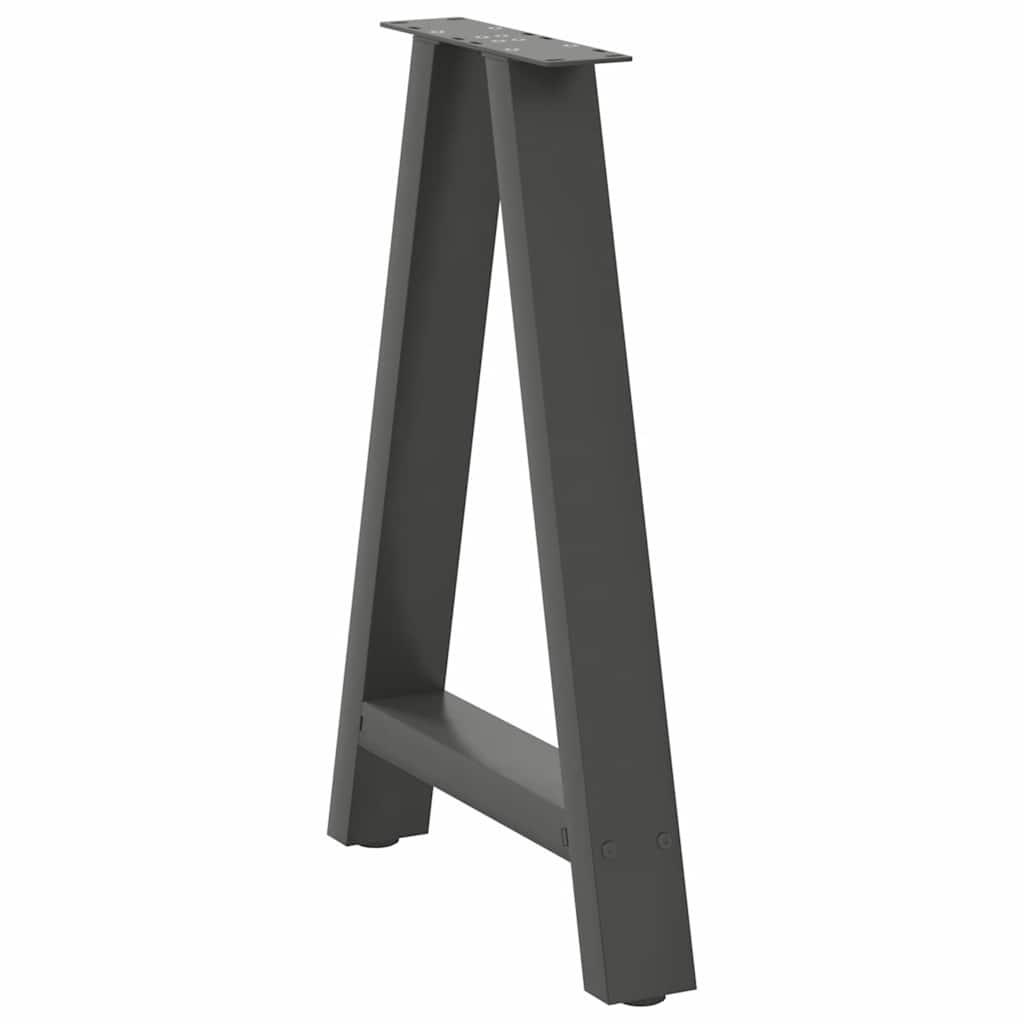 vidaXL Salontafelpoten 2 st A-vormig 30x(30-31) cm staal zwart