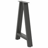 vidaXL Salontafelpoten 2 st A-vormig 30x(30-31) cm staal zwart
