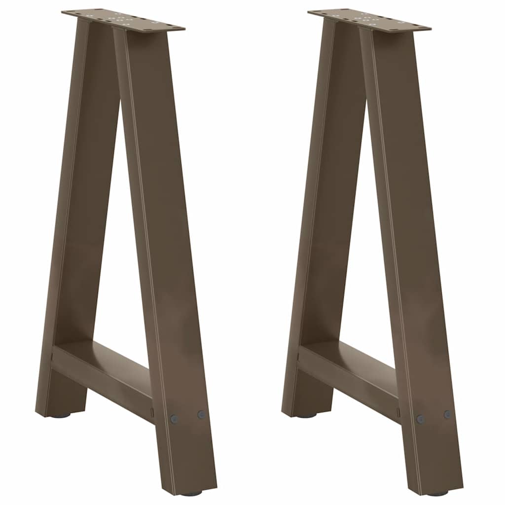 vidaXL Salontafelpoten 2 st A-vormig 30x(30-31) cm staal zwart