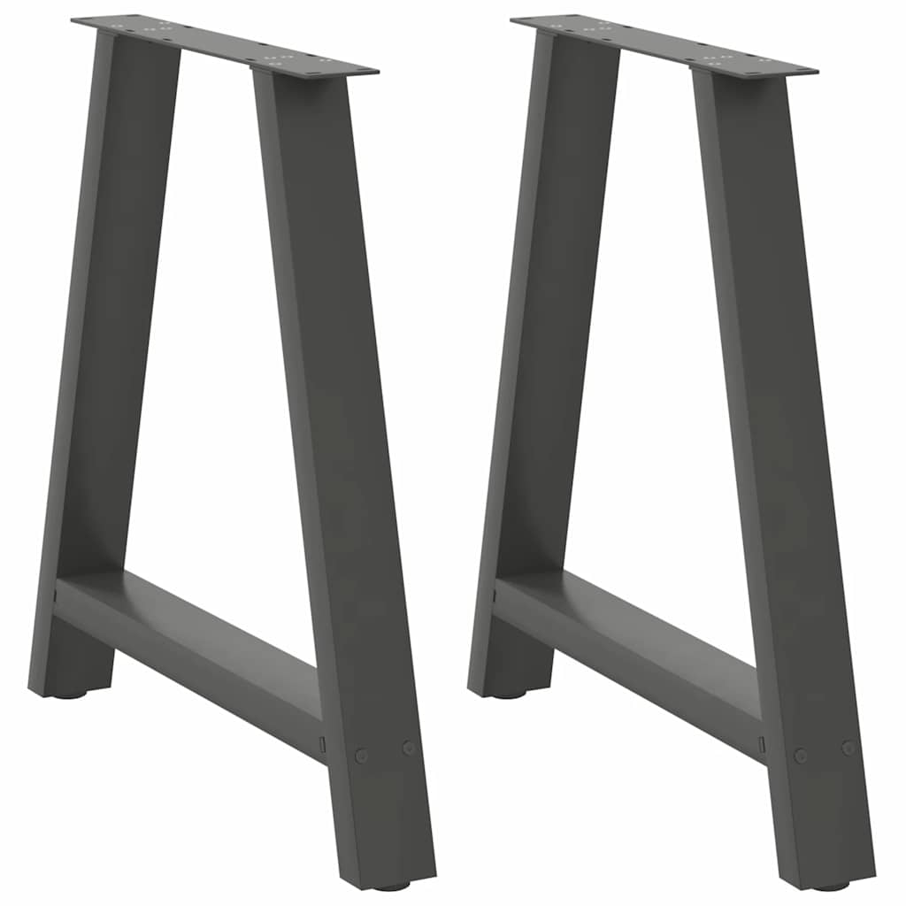 vidaXL Salontafelpoten 2 st A-vormig 30x(30-31) cm staal zwart