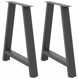 vidaXL Salontafelpoten 2 st A-vormig 30x(30-31) cm staal zwart
