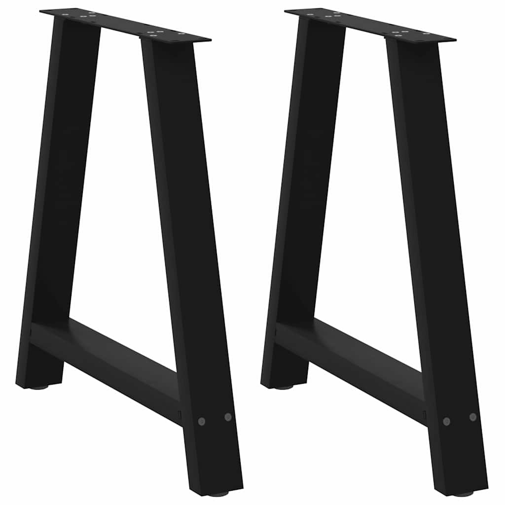 vidaXL Salontafelpoten 2 st A-vormig 30x(30-31) cm staal zwart