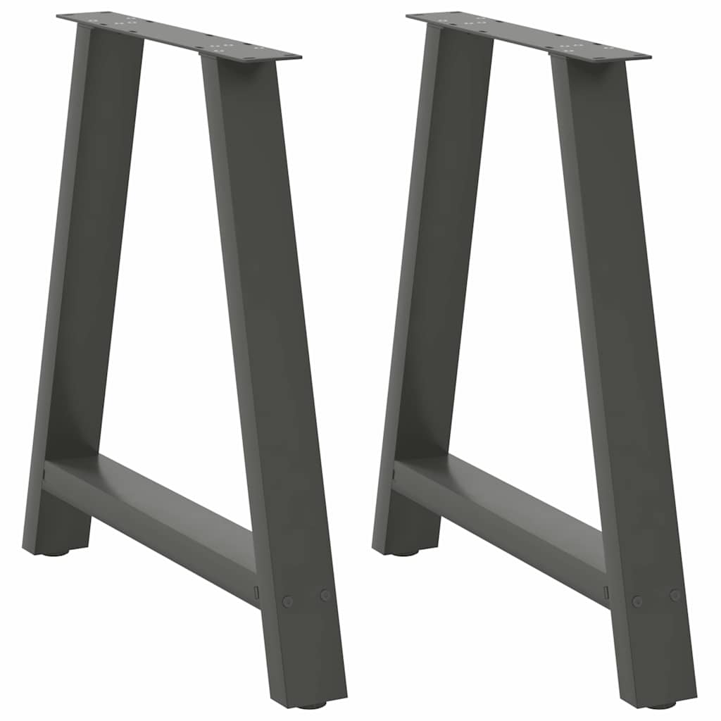 vidaXL Salontafelpoten 2 st A-vormig 30x(30-31) cm staal zwart