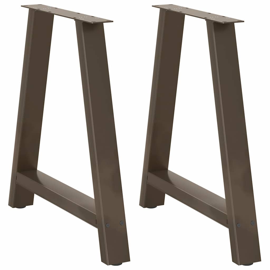 vidaXL Salontafelpoten 2 st A-vormig 30x(30-31) cm staal zwart