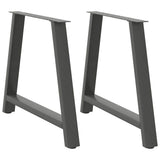 vidaXL Salontafelpoten 2 st A-vormig 30x(30-31) cm staal zwart