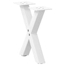vidaXL Coffee Table Legs 2 pcs X-shaped 30x(30-31) cm steel black