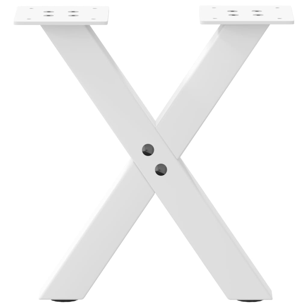 vidaXL Coffee Table Legs 2 pcs X-shaped 30x(30-31) cm steel black