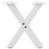 vidaXL Coffee Table Legs 2 pcs X-shaped 30x(30-31) cm steel black